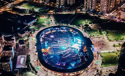 Dự án chiếu sáng sự kiện trực tiếp ngoài trời chuyên nghiệp NOWLIT tại Mông Cổ